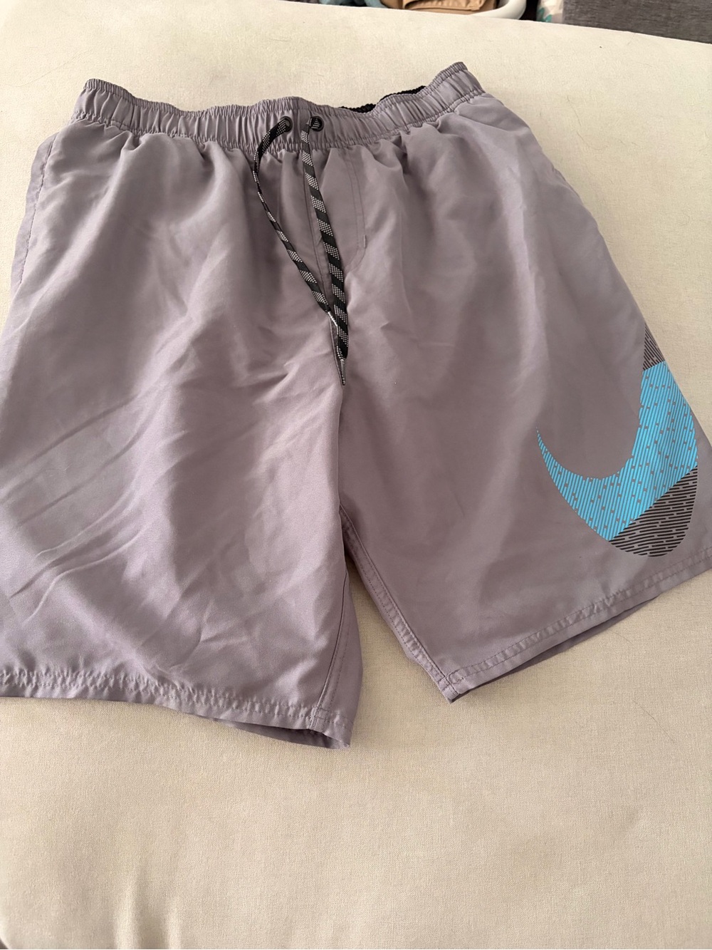 Nike Air Sportswear Repel Swim Trunks Gunsmoke Cerulean Large